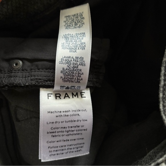 FRAME Denim Le Skinny de Jeanne Tonal Python Pattern Grey Neutral Jeans Size 25 - Picture 10 of 16